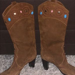 Sergio Rossi suede boots